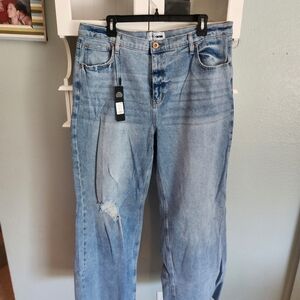 Size 16 light wash wide leg jeans